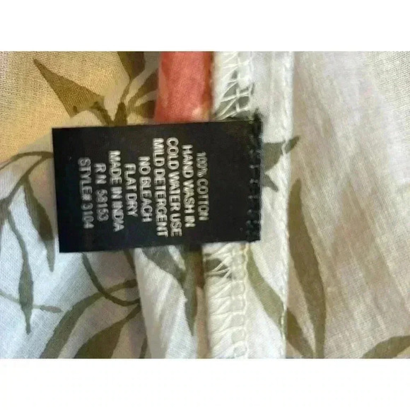 NWT Chaudry KC Floral Shirt/Dress Size M Long Sleeve Cotton Boho India Hippie - Picture 5 of 5